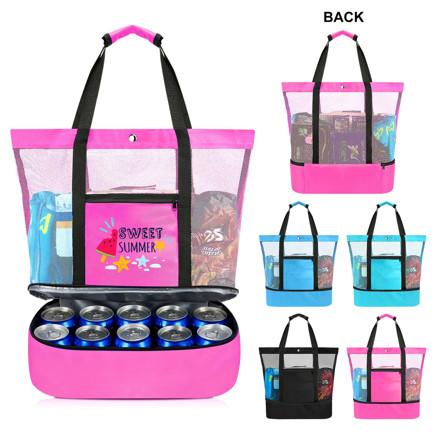 Lightweight Mesh Beach Cooler Bag